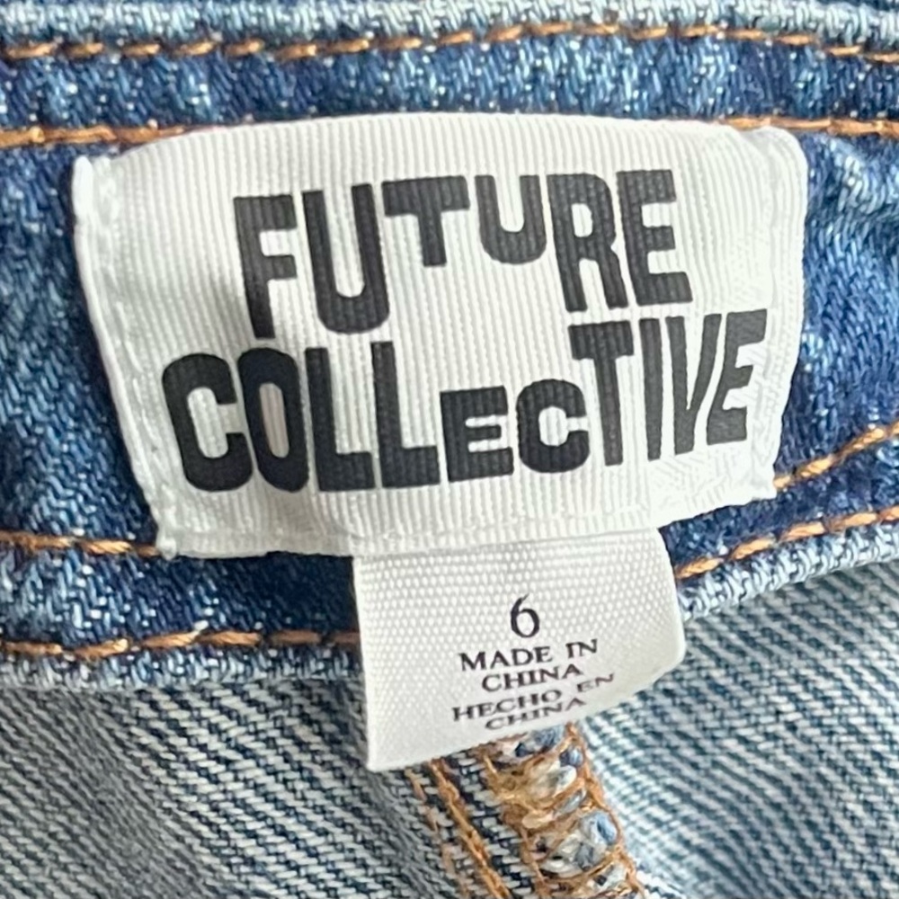 Future Collective Flared Denim Midi Skirt - Picture 6 of 9